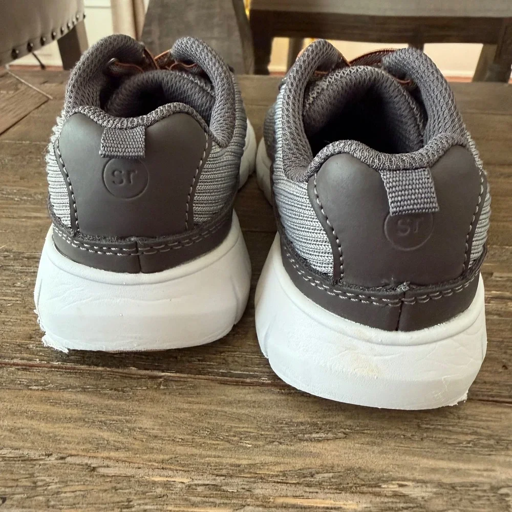 Stride‎ Rite Mick Boys Grey Brown Mesh Memory Foam Sneakers Size 11M CB022601